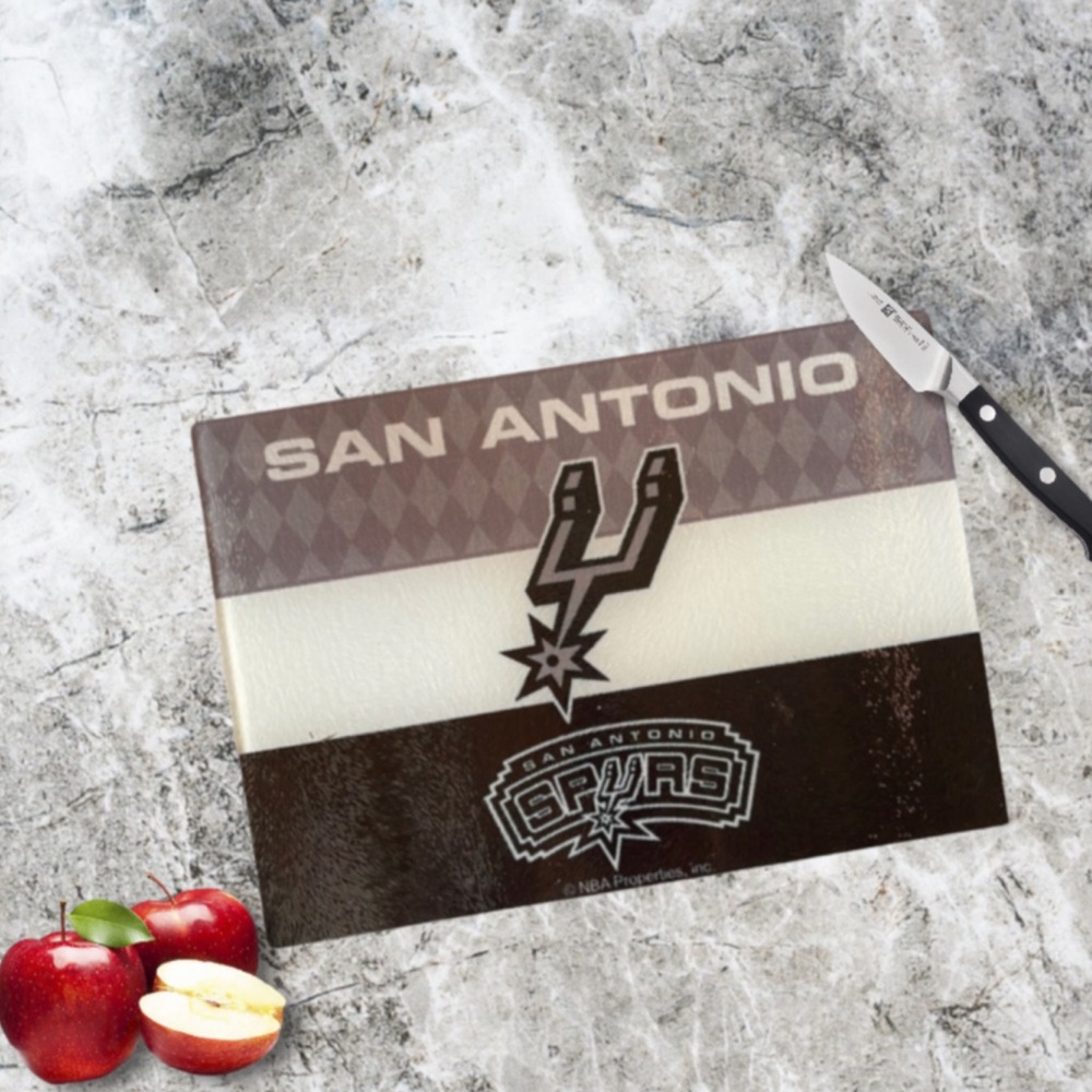 San Antonio Spurs Glass Cutting Board